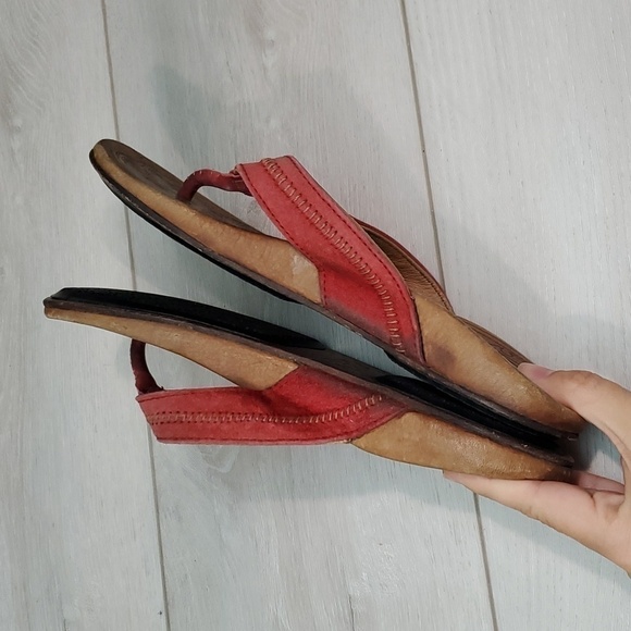 Olukai Womens Haiku Leather Sandals Flats shoes sz 8 - Picture 8 of 12